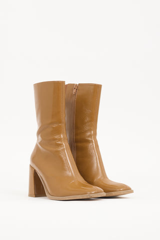 Miista Brown Patent Leather Boot