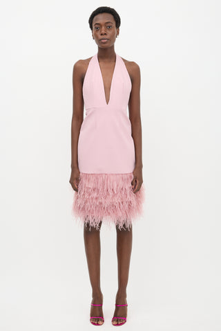 Milly Feather Halter Dress