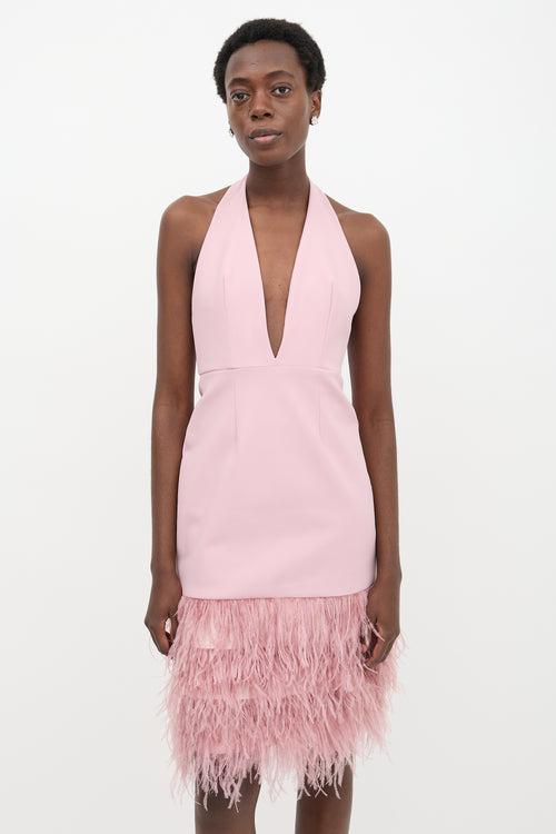 Milly Feather Halter Dress