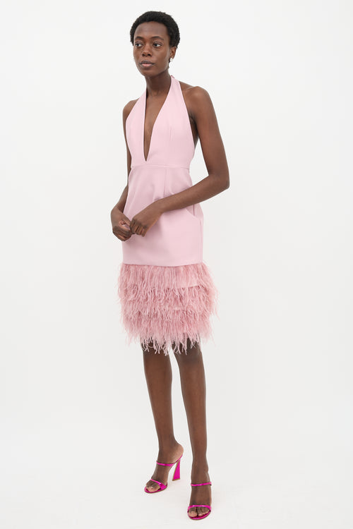 Milly Feather Halter Dress