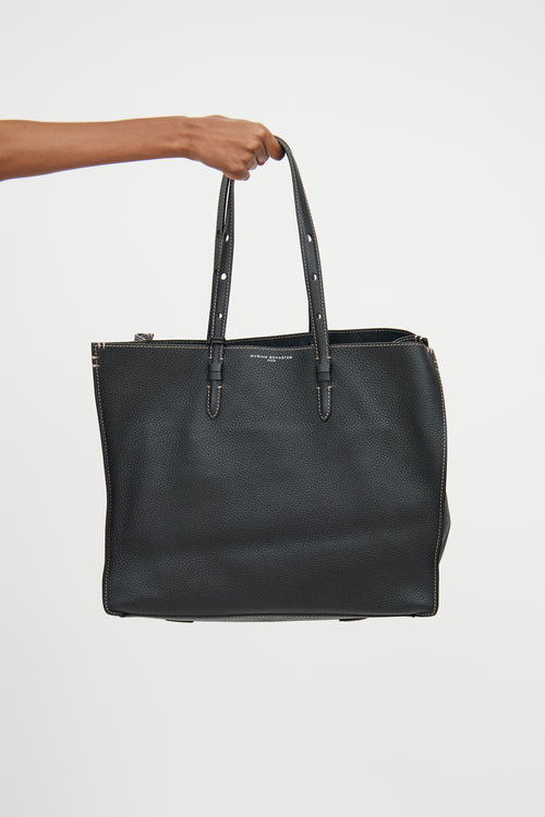 Myriam Schaefer Black Wilde Leather Tote Bag