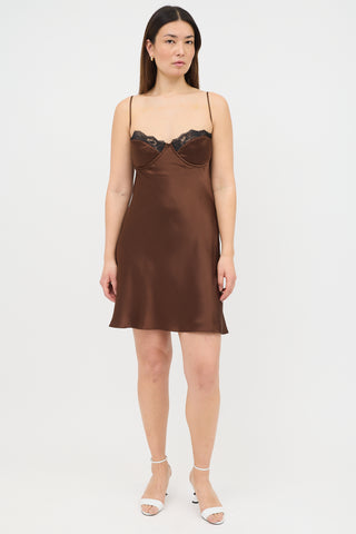 Mirror Palais Silk Underwire Slip Dress