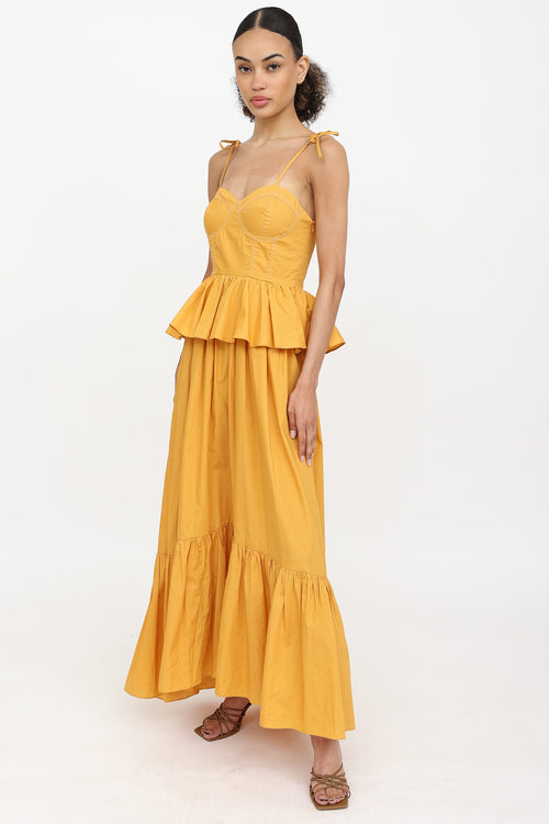 Misa Tiered Bustier Maxi Dress