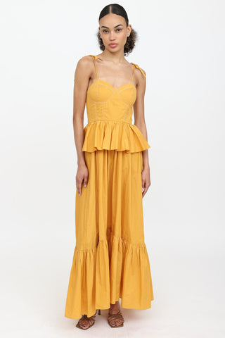 Misa Tiered Bustier Maxi Dress