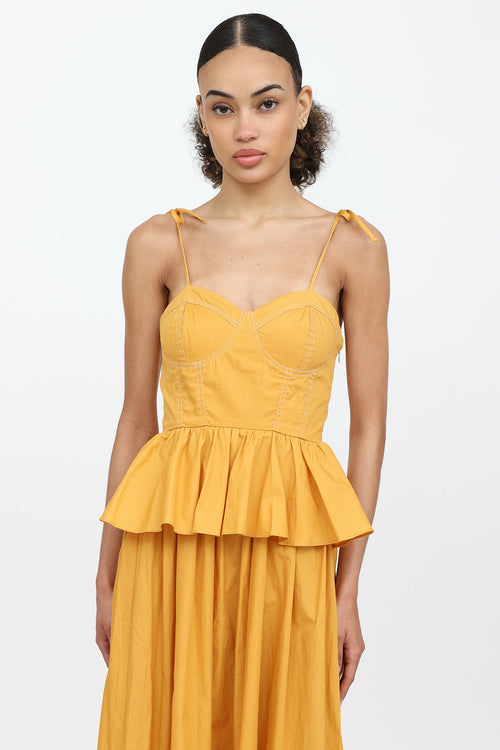 Misa Tiered Bustier Maxi Dress