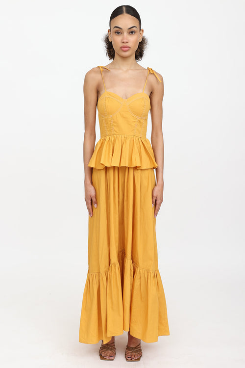 Misa Tiered Bustier Maxi Dress