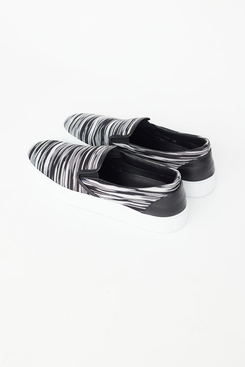 Missoni Black & Grey Striped Sneaker