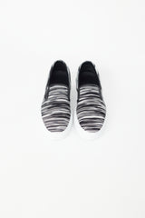 Missoni Black & Grey Striped Sneaker
