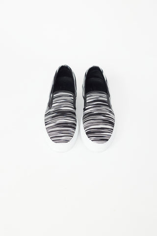 Missoni Black & Grey Striped Sneaker