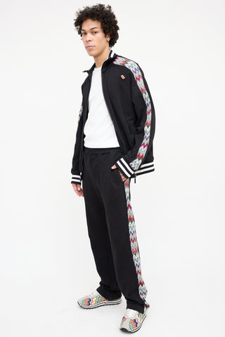 Missoni Black & Multi Chevron Sweatpants