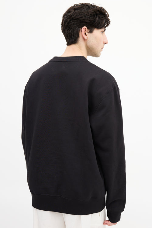 Missoni Black & Multi Pattern Panel Crewneck Sweatshirt