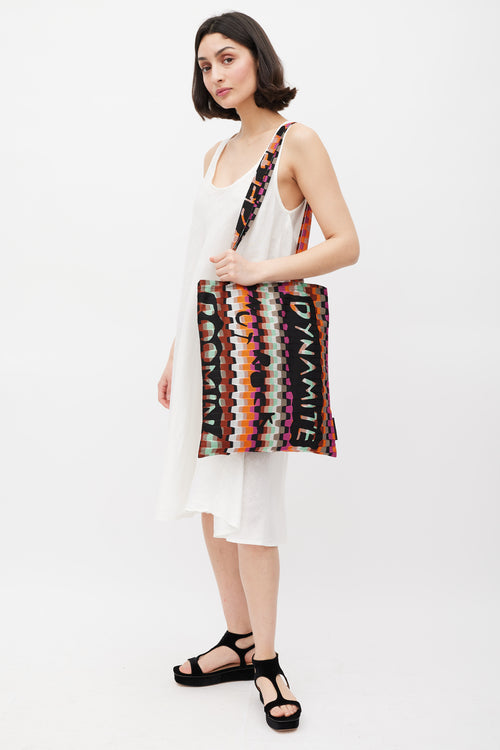 Missoni Black & Multicolour Mesh Patterned Tote Bag