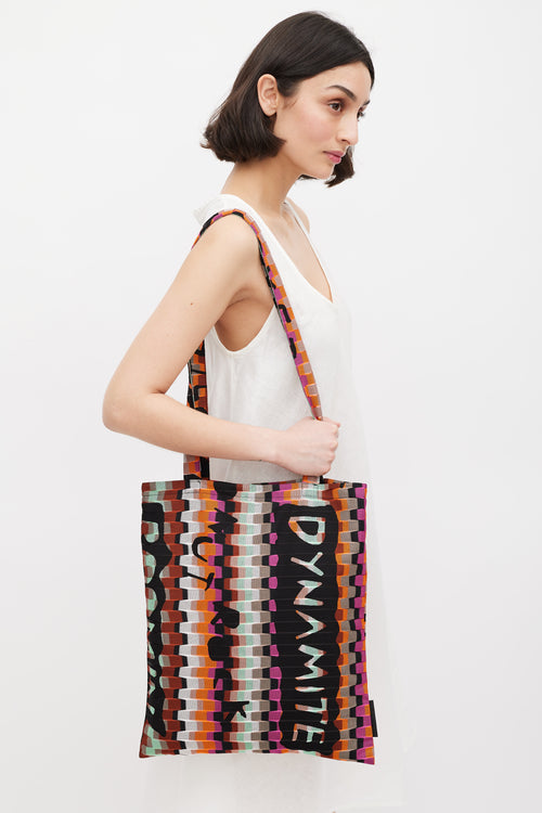 Missoni Black & Multicolour Mesh Patterned Tote Bag