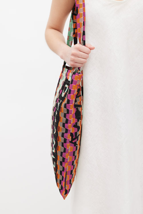 Missoni Black & Multicolour Mesh Patterned Tote Bag