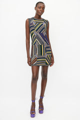 Missoni Black & Multicolour Metallic Knit Mini Dress