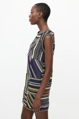 Missoni Black & Multicolour Metallic Knit Mini Dress