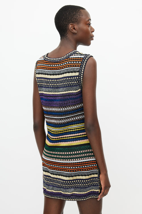 Missoni Black & Multicolour Metallic Knit Mini Dress