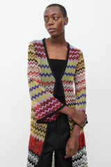 Missoni Black & Multicolour Sparkly Patterned Long Cardigan
