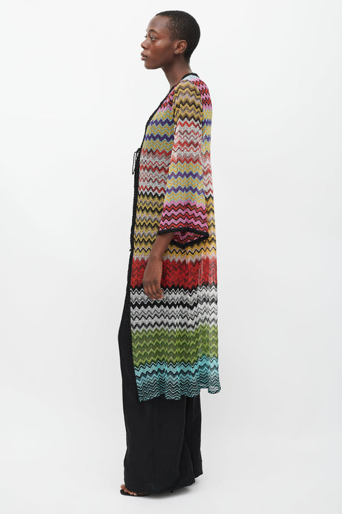 Missoni Black & Multicolour Sparkly Patterned Long Cardigan