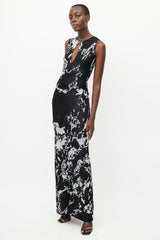 Missoni Black & Silver Metallic Cut Out Maxi Dress