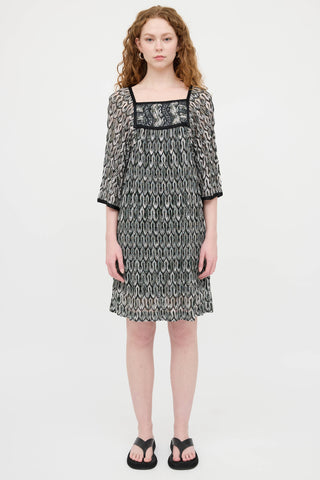 Sequin Wave Knit Dress