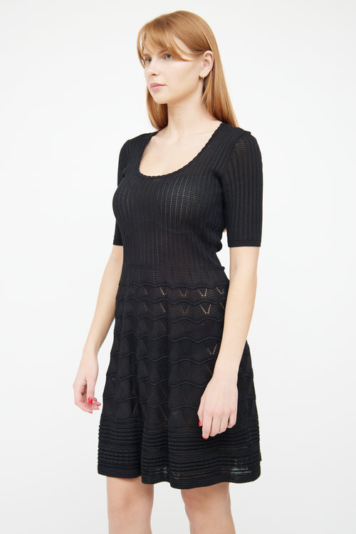 Missoni Black Knit Short Sleeve Dress