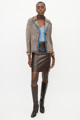 Missoni Brown & Blue Tweed Blazer