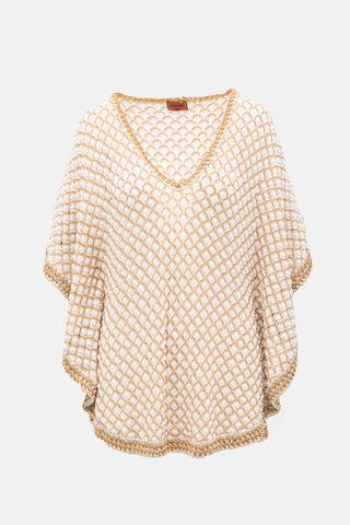 Missoni Crochet Metallic Shawl