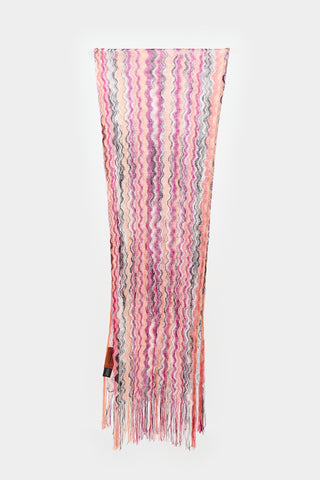 Missoni Crochet Wave Fringe Scarf