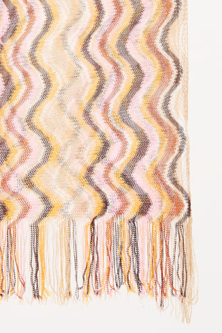 Missoni Crochet Wave Fringe Scarf