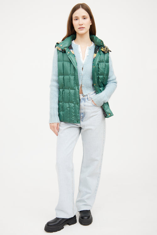 Missoni Green Quilted Puffer Vest