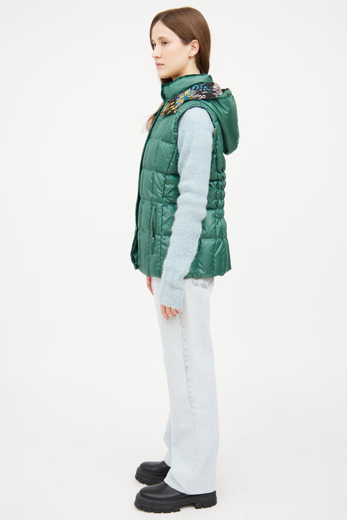 Missoni Green Quilted Puffer Vest