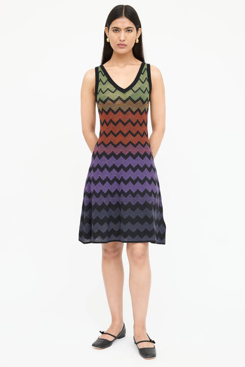 Missoni Knit Geometric Striped Dress