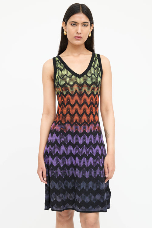 Missoni Knit Geometric Striped Dress