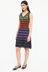 Missoni Knit Geometric Striped Dress