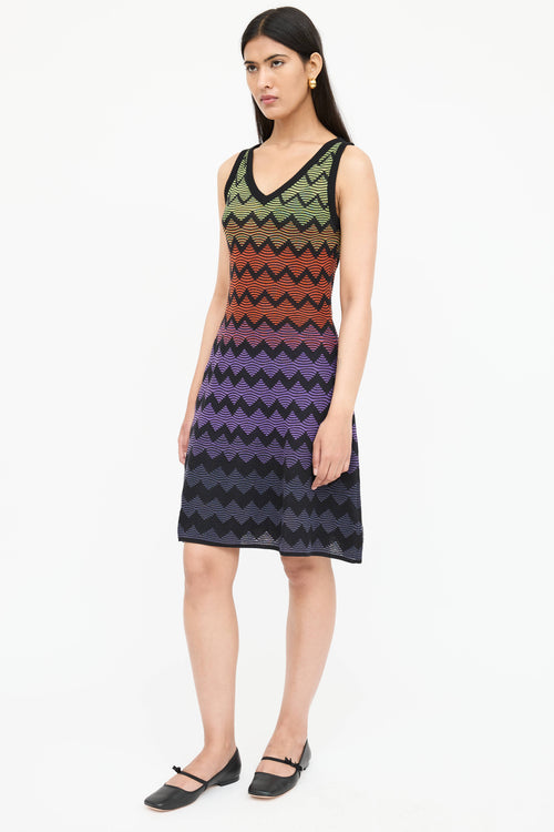 Missoni Knit Geometric Striped Dress