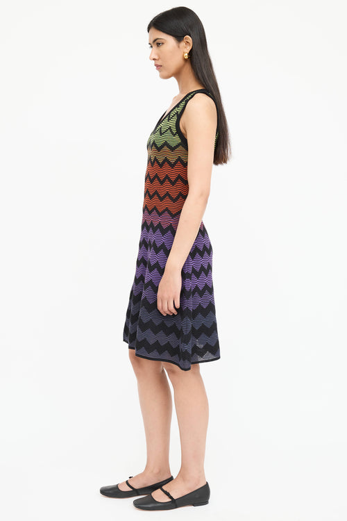 Missoni Knit Geometric Striped Dress