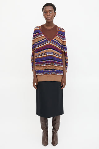 Missoni Knit Striped Cocoon Vest