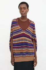Missoni Knit Striped Cocoon Vest
