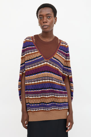 Missoni Knit Striped Cocoon Vest