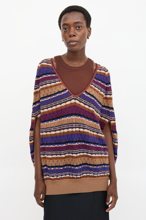 Missoni Knit Striped Cocoon Vest
