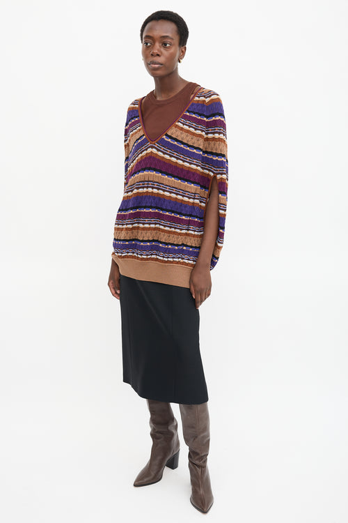 Missoni Knit Striped Cocoon Vest