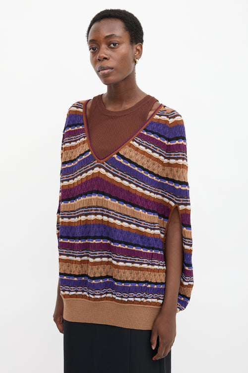 Missoni Knit Striped Cocoon Vest