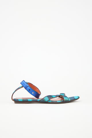Missoni Leather Striped Sandal