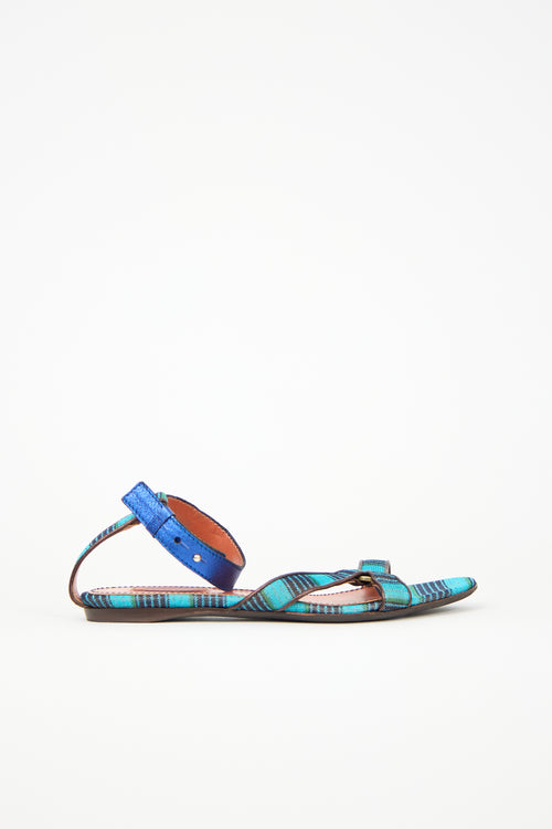 Missoni Leather Striped Sandal