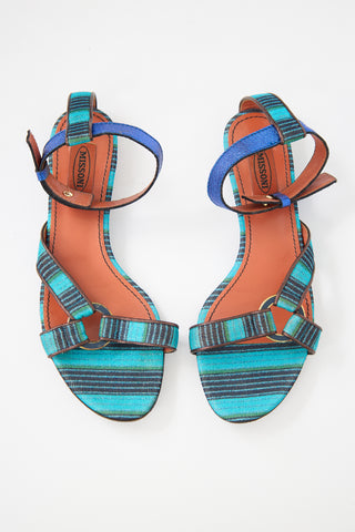Missoni Leather Striped Sandal