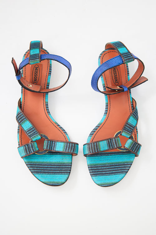 Missoni Leather Striped Sandal