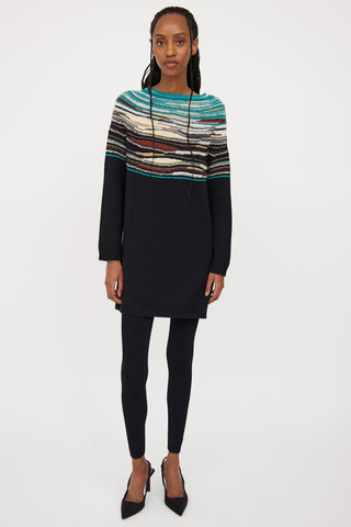 M Missoni Green & Multi Knit Sweater