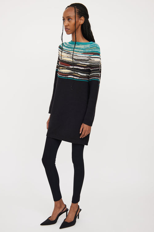 M Missoni Green & Multi Knit Sweater