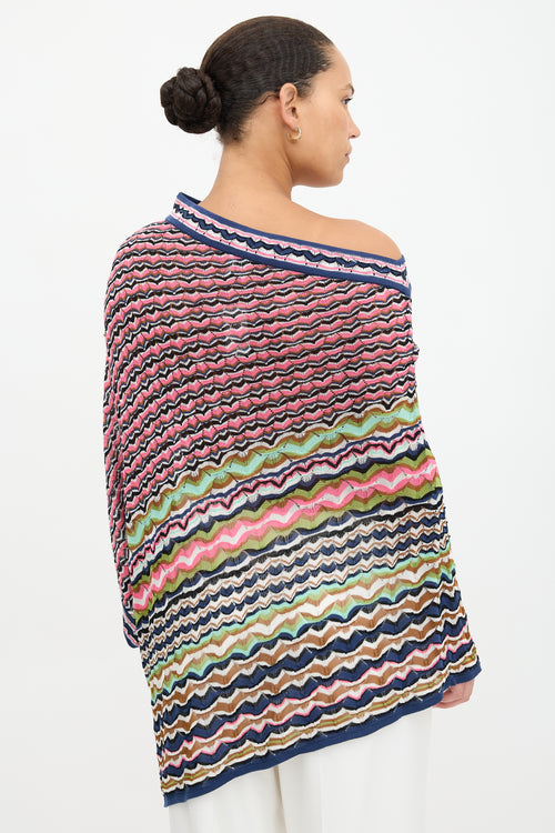 Missoni M Striped One Sleeve Top